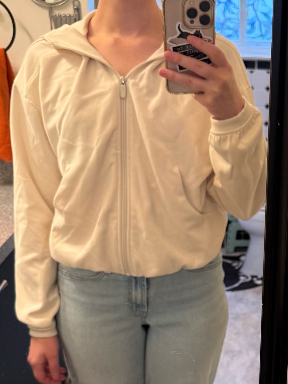 lululemon athletica Cream Lightweight Zip Hoodie